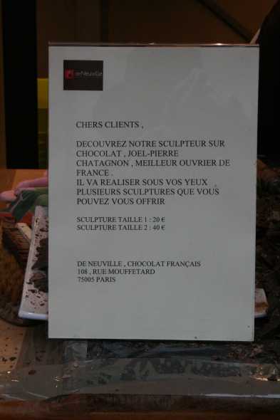 Sculpteur sur Chocolat